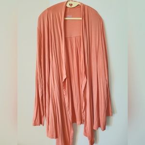 LOGO Layers Peach Cardigan